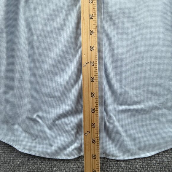 Brooks Brothers Slim Non-Iron 17 6/7 Cotton Blue Check Button Up Shirt Mens - Picture 4 of 16
